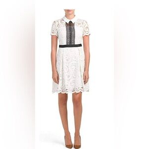 Nanette Lepore Elegant Lace Womens  Dress with Black Accents